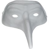Wit plastic snavelmasker voor volwassenen