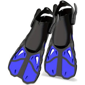 Nivard Zwemvliezen Voor Kinderen & Volwassenen - Flippers - Zwemflippers - Snorkelset - Blauw - Maat S/M