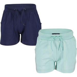 Blue Seven Meisjes Shorts Duo pack Navy/Mint Maat 122