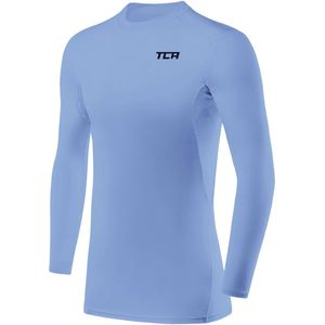 TCA HyperFusion-compressie-onderhemd met lange mouwen, voor mannen en kinderen, Lichtblauw, L