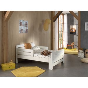 LUCEVI - Jumper Doorgroeibed + Matras - Wit - 60x140/ 90x200 cm