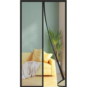 Vliegengaas voor deur - Magnetisch balkondeur 80 x 220 cm - Verschillende maten - Ideaal voor balkon, kelder en terras - Zwart