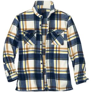 ATLAS FOR MEN - Comfortabel, geruit overshirt van fleece - Heren - Verkrijgbaar in grote maten - L