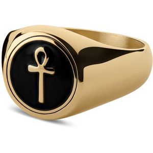 Lucleon - Heren - Roestvrij Staal Ringen - Zwart