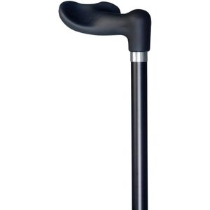 Gastrock - Verstelbare Wandelstok - Zwart - Ergonomisch Handvat - Aluminium - Lengte 75 tot 100 cm