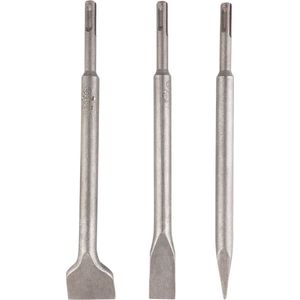 Parkside SDS Plus Beitelset - 3 Delig - SDS-plus aansluiting - Toepassing: steen, licht beton, baksteen - Platte beitel (20 mm) - Brede beitel (40 mm) - Puntige beitel (20 mm)