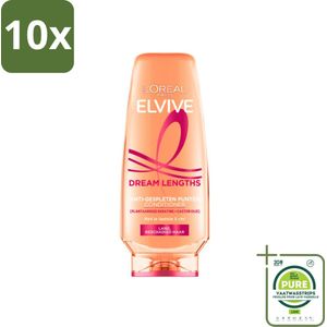 10 x L'Oréal Elvive Dream Lengths Conditioner 200 ml - Grootverpakking - Haar Conditioner - Lang Haar - Beschadigd Haar - Haarverzorging - Castorolie