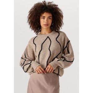 Moves Kaiya Jumper 4457 Truien & vesten Dames - Sweater - Hoodie - Vest- Beige - Maat XS