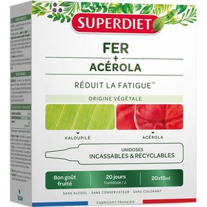 Superdiet IJzer + Acerola 20 Eenmalige Doses