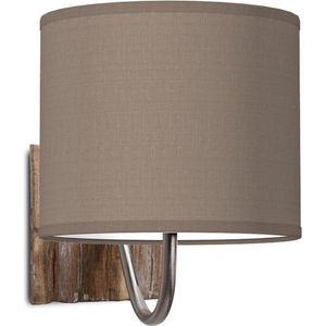 Home Sweet Home wandlamp Bling - wandlamp Drift inclusief lampenkap - lampenkap 20/20/17cm - geschikt voor E27 LED lamp - taupe