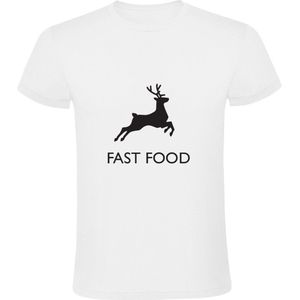 Fast Food Heren T-shirt | Ongezond Eten | Restaurant | Hamburger | Friet | Patat | Spare Ribs | Shoarma | Kebab | Pizza | Fastfood | Shirt
