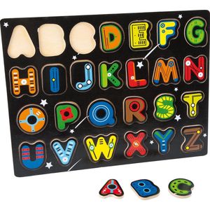 houten kleurrijke alfabet puzzel ABC