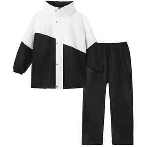 Waterdicht pak voor kinderen - regenjas en broek met capuchon voor jongens en meisjes van 8-14 jaar