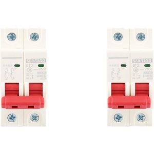 2Pcs 2P DC 500V 16A Mini-stroomonderbreker - MCB Motorbeveiligingsschakelaar .
