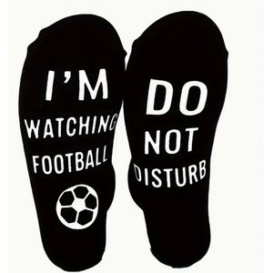 Voetbal Sokken - Voetbal - Grappige Sokken Met Tekst - Niet Storen - Do Not Disturb - Watching Football - Cadeau - Unisex - Maat 38-42