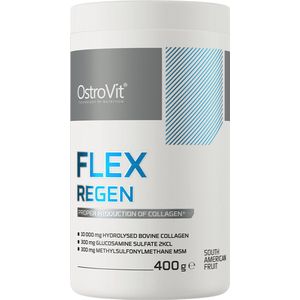 OstroVit Flex Regen 400g - Gewrichten - Botten - Comprehensive Joint and Bone Support with - Collagen - MSM, Glucosamine, Calcium, Magnesium, Vitamin C, B6, K2, and D3 in a Delicious South American Fruit Flavor