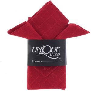Unique Living | Servet 4pcs. Tyra 40x40cm red