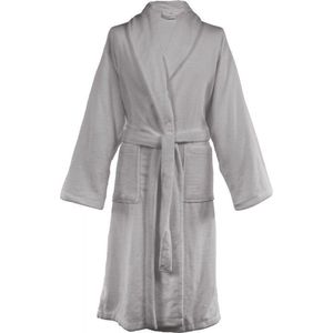 TISECO - Badjas TRIGA - katoen - badstof, met zakken - S/M, grijs