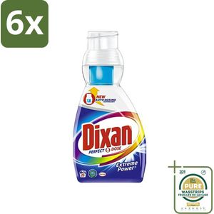Dixan Perfect Dose - Vlekkenkampioen - Extreme Power - Witte, Gekleurde & Zwarte Was - 26 Wasbeurten - Voordeelverpakking - 6 stuks - Dixan - Extreme Power
