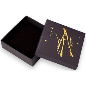 Luxe Zwarte Sieradendoos met Gouden Accent - Perfect voor het Bewaren van Jouw Favoriete Juwelen 9.15 x 2.9 cm