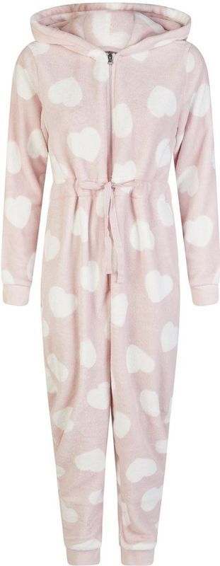 By Louise - Huispak - Roze - Fleece - Hartjes