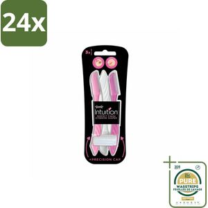 Wilkinson Intuition - Navulmesjes - Wenkbrauw Shaper - Precisie - 3 mesjes - Voordeelverpakking - 24 stuks - Precisie epilator - Ontharingsmesjes