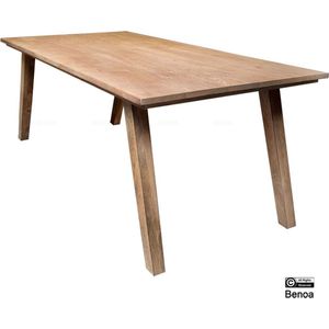 Eettafel Bibi rechthoekig mangohout 300 cm - lichtbruin