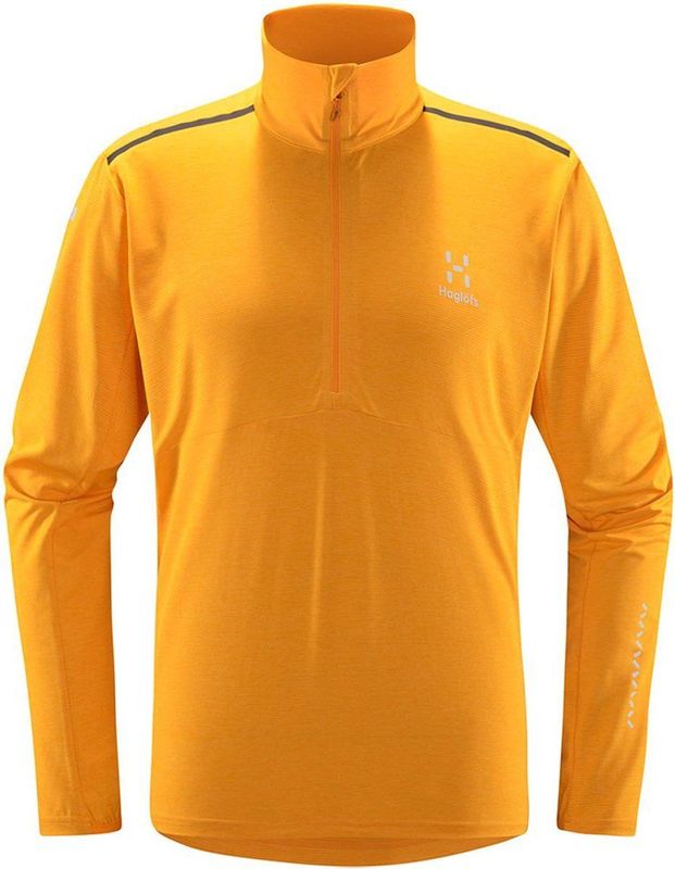 Haglofs L.i.m Strive Mid Sweatshirt Met Halve Rits Geel S Man