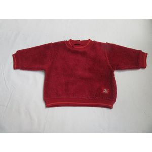 petit bateau , unie, trui ,  s.shirt  , teddy , rood , 6 maand 67