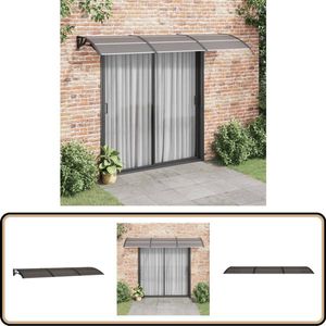 vidaXL Deurluifel 300x100 cm polycarbonaat zwart Deurluifel - Veranda - Overkapping - Regendekking - Zonneklep
