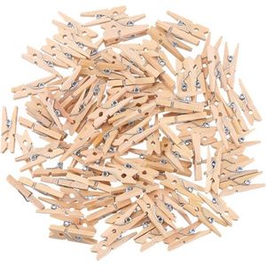 Go Go Gadget - Mini Knijpers - Set van 20 STUKS - Fotoknijpers - Geboortekaartje - Knutselen - Decoratie - Houtkleur
