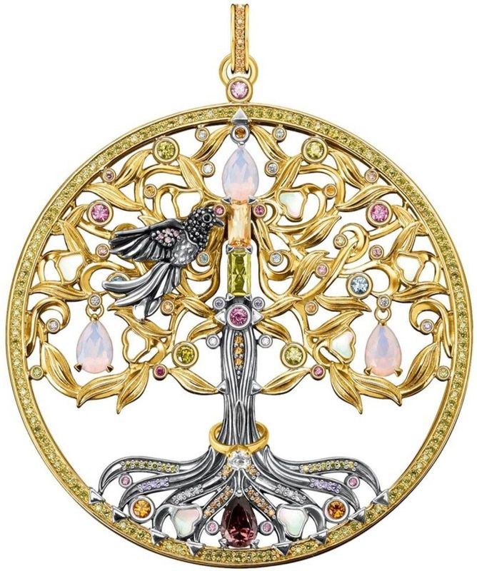 Thomas Sabo - Hanger - Geel Goud - Zilver - Multi Edelsteen