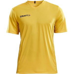 Craft Squad Jersey Solid SS Shirt Heren Sportshirt - Maat XL  - Mannen - geel/zwart