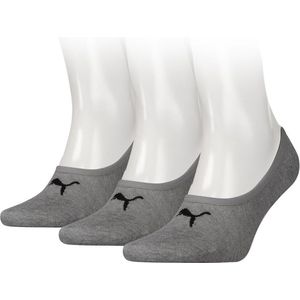 Puma 3 paar footies sokken - Invisible - Sneaker sokken - 38 - Grijs.