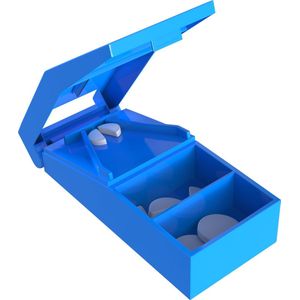 Geasy - Pillensnijder - Roestvrij Staal - Opbergvak - Duurzaam Ontworpen