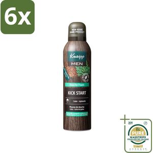 Kneipp Douche Foam Men 200 ml - Voordeelverpakking - 6 stuks - Jojobaolie - Vegan
