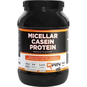 QWIN Casein Protein - Slow Release / Night Protein - Vanilla 700g - 23 shakes - NZVT keurmerk