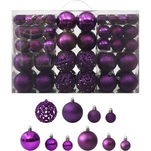 vidaXL-100-delige-Kerstballenset-paars