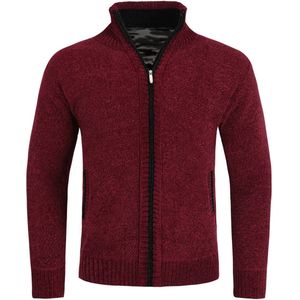 Allthemen Heren Vest Warme Winter Cardigan Met Rits - Gebreide Fleece Vest - L