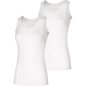 Apollo - Bamboe hemd dames - Wit - Maat XL - 2-Pak - Dames Hemd