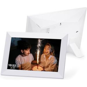 ApexArte® Digitale Fotolijst met Wifi - Fotolijsten - Frameo App - HD Kwaliteit - Wit