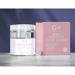 GOOD MOOD SUPPS® Vitamine C dagcrème met collageen | Hoog gedoseerd | Celvernieuwing | Anti-Aging | Hydratatie | 5 in 1 | 30% Vitamine C | 10% Hyaluronzuur | Vitamine E | Collageen | Gezichtsverzorging | Cadeau voor hem/haar | Man | Vrouw