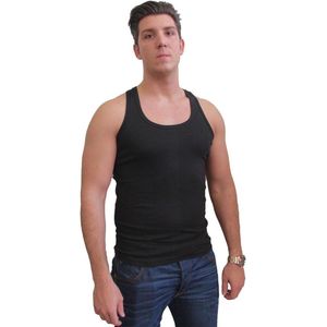 katoenen halter hemd multipack 4 stuks 2x zwart plus 2x wit maat S