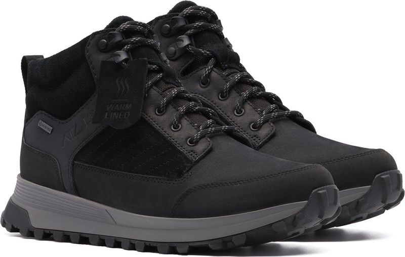 Clarks - ATL Trek Hi - Leren Laarzen - Zwart - Gore-Tex