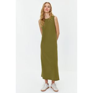 Trendyol Witte Mouwloze Lange Voering Onderhemdjurk Tctss21Uk0034