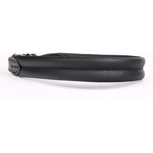 Dog's Companion Leren Halsband - Lengte: 60 cm Verstelbaar van 52-57 cm x 30 mm - Zwart