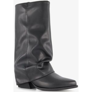 Blue Box dames cowboylaarzen met overslag zwart - Maat 36