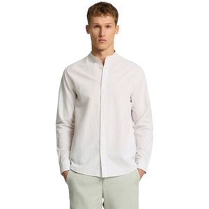 Selected Homme Heren Overhemd SLHREGSUN SHIRT LS BAND regular fit Wit L Volwassenen