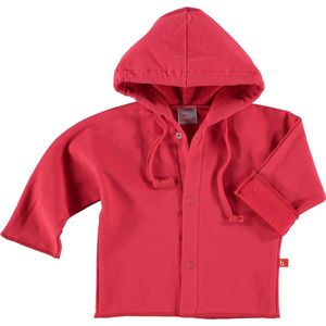 Baby vest bio sweatstof rood 74/80 Limobasics