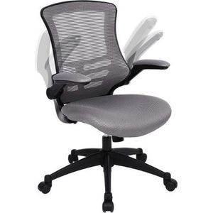 MIRA Home - Ergonomische bureaustoel - Bureaustoel - Kantoorstoel - Comfortabele bureaustoel - Bureau - Mesh - Grijs - 52x62x109